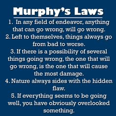 Murphy's Laws